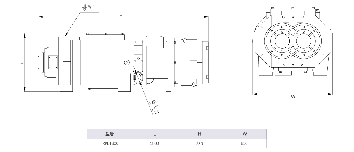 RKB1800干式螺桿真空泵